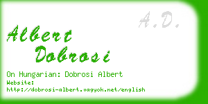 albert dobrosi business card